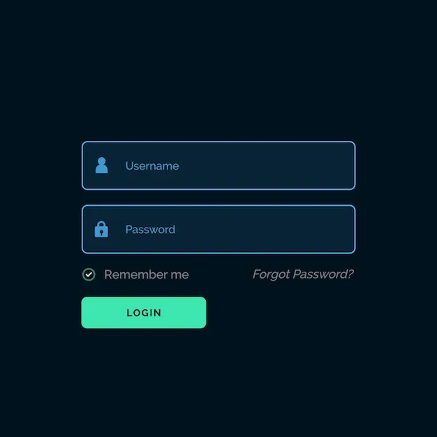 Stylish dark login form 1017 7982