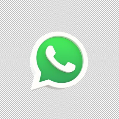 Whatsapp 3d icon with matte finish transparent background 572221 26