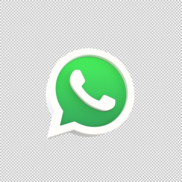Whatsapp 3d icon with matte finish transparent background 572221 26